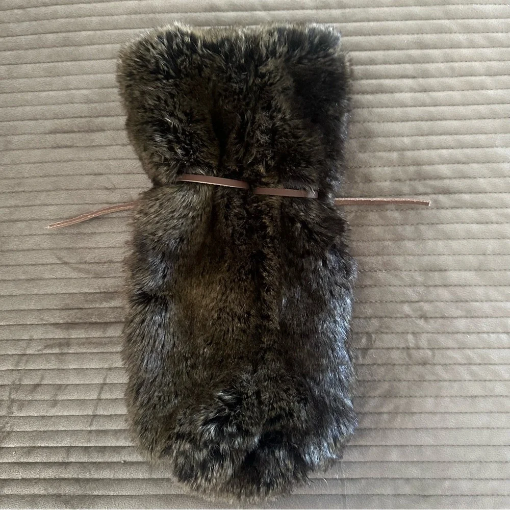 Restoration Luxe Fur Collection Faux Sable Fur Wine Bag